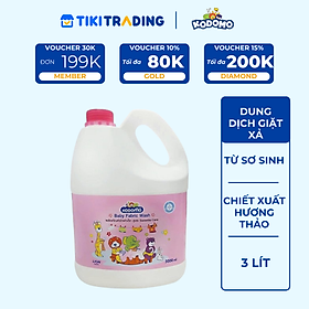 Dung dịch giặt xả KoDoMo 3000ml - cho bé sơ sinh an toàn khi sử dụng