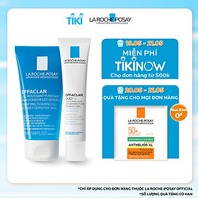 Combo Kem Dưỡng Giảm Mụn, Ngừa Vết Thâm, Se Nhỏ Lỗ Chân Lông La Roche-Posay Effaclar Duo+ M694050 (40ml) + Gel Rửa Mặt Dành Cho Da Dầu Nhạy Cảm La Roche-Posay Effaclar Purifying Foaming Gel 100771312 (50ml)