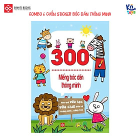 Hình ảnh Sách Sticker Bóc Dán - Combo 6 Cuốn 300 Miếng Bóc Dán Thông Minh Có bìa áo - Đinh Tị ( cho bé từ 3 tuổi )