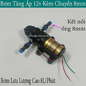 Mua Máy bơm nước mini 12V áp lực cao Lưu lượng nước 8L phút Sử dụng làm bộ phun sương tưới cây bộ rửa xe mini kèm ống chuyển 8mm