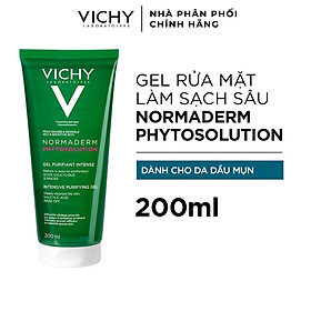 Gel Rửa Mặt Sạch Sâu Giảm Nhờn Vichy Normaderm Phytosolution