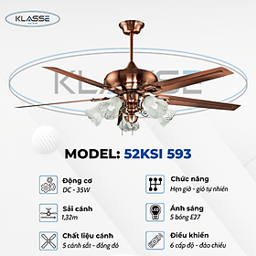 Mua Quạt trần chùm đèn Klasse 52KSI 593 Hàng chính hãng