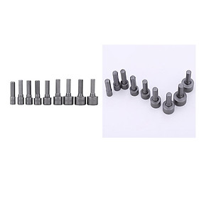 18 Piece Metric Hex Bit Socket Set 5mm-13mm, Chrome-vanadium Steel Drill Bit