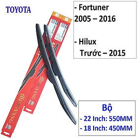Gạt nước mưa ô tô đa năng Nano cao cấp dành cho hãng xe Toyota: Land Cruiser Đời từ 2009 trở lên, Và Avalon Đờ