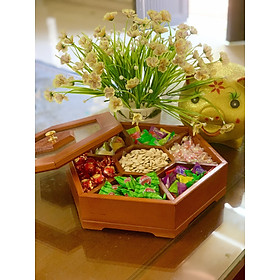 Mua Khay đựng bánh kẹo Tết bằng gỗ - Hộp đựng mứt gỗ Hương ta KH01