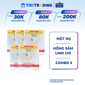 Combo 5 Mặt Nạ 3D Mayan Hồng Sâm Linh Chi