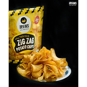 Khoai tây trứng muối Zig Zag 230g IRVINS - Big Salted Egg Zig Zag Potato Chips