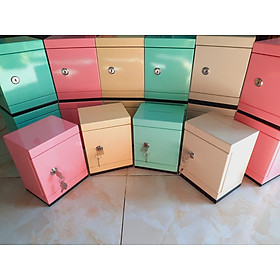 Mua Két sắt mini tủ sắt kiêm ống heo để tiền tiết kiệm có ổ khóa chìa chắc chắn