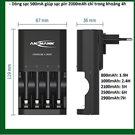 Mua BỘ SẠC PIN AA  AAA 4 SMART