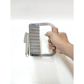 Mua DAO CHẶN RAU CỦ TAY CẦM GỖ+ TẶNG KÈM 1 DAO BÀO INOX.
