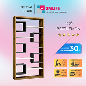 Giá đỡ sách bằng gỗ gia đình thiết kế đơn giản SMLIFE Beetlemon
