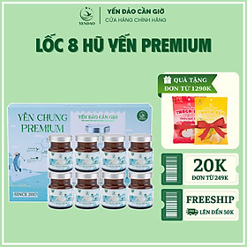 Yến Đảo - Tổ Yến Chưng Premium Dòng Cao Cấp Hàm Lượng Yến Cao Giàu Dinh Dưỡng Dạng Lốc 8 Hũ
