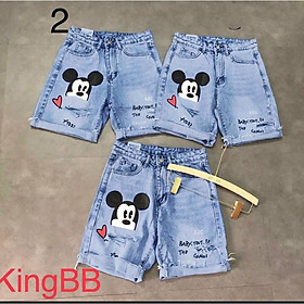 Quần đùi phong cách cho bé gái từ 12-35kg chất jeans mềm co giãn thoải mái