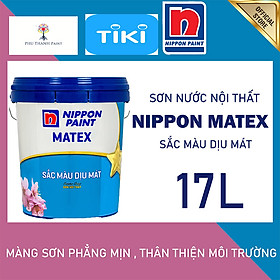 Mua Sơn nước nội thất - Trung cấp - Nippon Matex - Sắc màu dịu mát - Bề mặt mờ - 17L