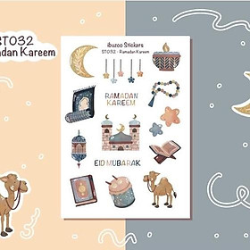 Hình ảnh Sticker tự thiết kế - sticker sheet ramadan kareem - hình dán sổ, nhật kí bullet journal - unim042
