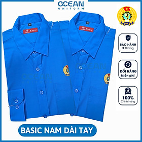 Áo công đoàn việt nam sơ mi nam dài tay basic,chất liệu pangzim liên doanh,logo sắc nét