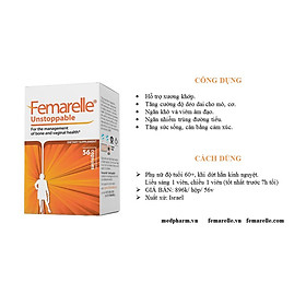 Femarelle Unstoppable - Thực phẩm BVSK dành cho phụ nữ hậu mãn kinh: hỗ trợ xương khớp, tăng dẻo dai cho mô và cơ, cải thiện giấc ngủ....