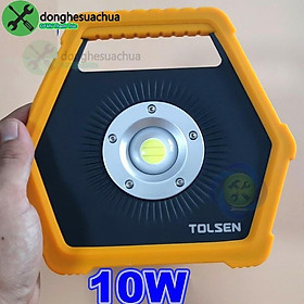 Mua Đèn Led sạc làm việc 10W TOLSEN 60055 vàng đen pin sạc
