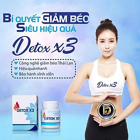 DETOX X3 hỗ trợ giảm cân với 100% thảo dược thiên nhiên - Có tem chống hàng giả - Hộp quà tặng cho mọi nhà