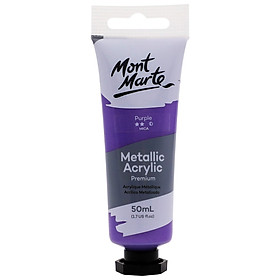 Màu Acrylic Metallic Mont Marte Tuýp 50ml (Màu ánh nhũ kim loại) - Metallic Acrylic Paint Premium 50ml (1.7 US fl.oz) Tube