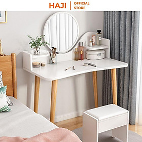 Mua Bàn trang điểm HAJI Gương Led cảm ứng sang trọng  bàn phấn phong cách hàn quốc nhẹ nhàng hiện đại A196 (Không kèm ghế)