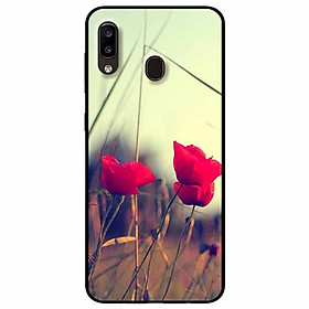 Ốp lưng dành cho Samsung M20 mẫu Ba Nụ Hoa Đỏ