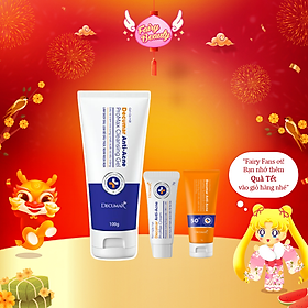 [DECUMAR] Bộ Ba Mini Ngăn Ngừa Mụn & Bảo Vệ Da Toàn Diện (Cleansing Gel 100g, Promax Cream 7g, Sunblock Cream 7g)