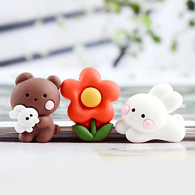 Mô hình Gấu Thỏ 2D quà tặng trang trí