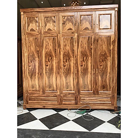 Mua Tủ áo 5 CÁNH 2 tầng gỗ hương xám  TỦ ÁO GỖ CAO CẤP  TỦ GỖ