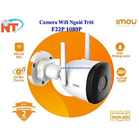 Camera IMOU Bullet 2/2C/2E 2MP ( IPC-F22P), Camera Ngoài Trời, Chống nước IP67, Chuẩn nén H265, Theo dõi chuyển động, Quay Màu ban đêm - Hãng Chính Hãng