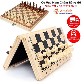 Cờ Vua Gỗ Nam Châm Cỡ Siêu To 39 39 2.5cm Gỗ Tự Nhiên An Toàn Cao Cấp