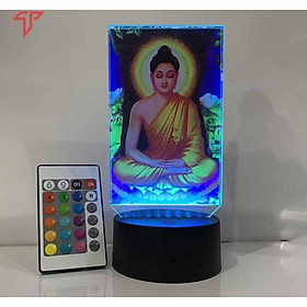Hình phật mica led 3D, tranh phật thờ, Quà tặng, adida, tam thánh, quan âm, led thờ xe tải, ô tô