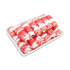 [Chỉ giao HN] Nạm ba chỉ bò Úc cuộn nhúng lẩu đông lạnh khay 500g Dắt mỡ