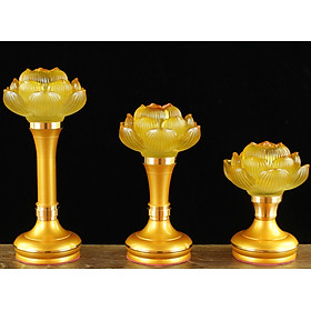 Mua CẶP 2 CÂY ĐÈN LED HOA SEN LƯU LY THỜ CÚNG TRANG TRÍ
