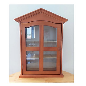 Tủ thuốc mái chéo cao cấp bằng gỗ tự nhiên