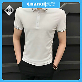 Áo Thun Nam Ngắn Tay Có Cổ Chandi, Chất Thun Cotton Xịn Thấm Hút Mồ Hôi Mẫu Mới Hot Trend 2022 NT10 - M