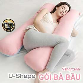 Gối chữ U Cao Cấp Dành Cho Mẹ Bầu Có Thể Tháo Rời