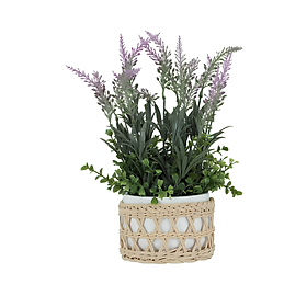 Chậu Hoa Oải Hương - Hoa Lavender - Hoa Giả Trang Trí MUMU |Index Living Mall - Nội thất Thái Lan|