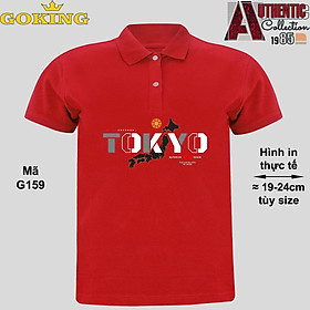 TOKYO, mã G159. Áo thun polo cổ trụ cho nam nữ, form unisex. Áo phông hàng hiệu Goking, quà tặng cao cấp cho gia đình, cặp đôi, doanh nghiệp