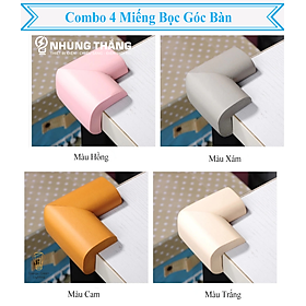 Miếng Dán Góc Bàn Bảo Vệ An Toàn Cho Bé - Bịt Góc Bàn Xốp - Bịt Góc Giường - Bọc Góc Bàn - Xốp Che Góc