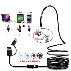 Mua Camera Nội Soi Tai  Soi Đồ Vật Dài 2M Cắm Điện Thoại 3in1 - Hàng Cao Cấp Loại Tốt