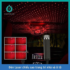 Mua Đèn led chiếu laser trang trí phòng  trần xe hơi ô tô trần nhà cắm usb tiện lợi tạo bầu trời sao đèn lazer đỏ chấm bi