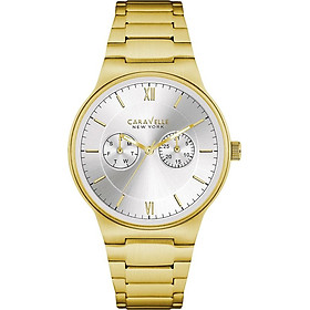 Đồng Hồ Nam Dây Thép Không Gỉ Caravelle 44A109 (40mm) - Vàng