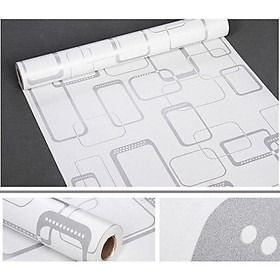 Mua Combo 10m giấy dán tường Ô vuông xám trắng có keo sẵn