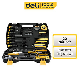 Bộ Dụng Cụ Sửa Chữa Đa Năng 116 Chi Tiết Deli Cao Cấp Chính Hãng - Sử Dụng Nhiều Mục Đích, An Toàn, TIện Lợi  - 49 chi tiết
