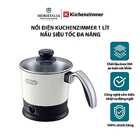 Nồi điện hàng chính hãng Kuchenzimmer 1 lít nấu siêu tốc đa năng màu trắng 3000211