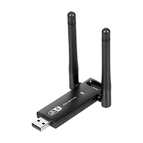 Bộ chuyển đổi USB không dây-N 2.4G Tốc độ truyền 300Mbps Bộ điều hợp WiFi 4 USB với ăng-ten kép