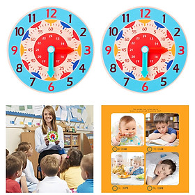 Montessori Wooden Clock Toy Teaching Aids Toys for Kids Preschool