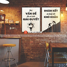 Mua Bộ 2 tranh gỗ truyền cảm hứng làm việc nhóm  teamwork