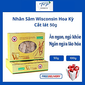 Nhân Sâm Wisconsin Hoa KỳCắt Lát 50g, 100g Bồi Bổ Sức Khỏe